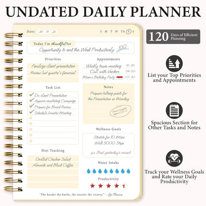 Routine Revive- To-Do List Notebook for Work/Undated Daily Planner and Schedule Organizer
